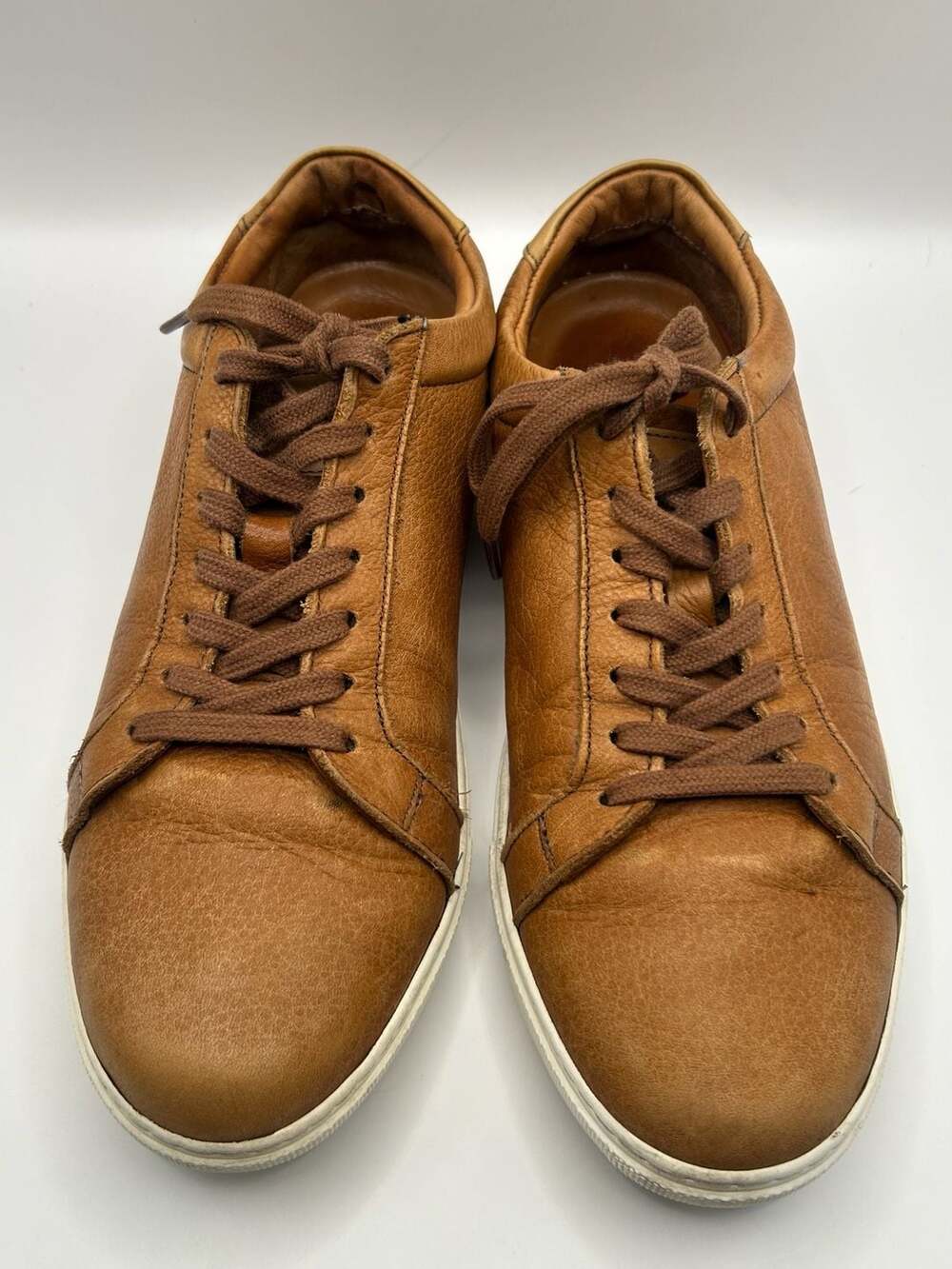 Allen Edmonds Courtside Low-Top Brown Leather Sneakers Men's Size 8 D